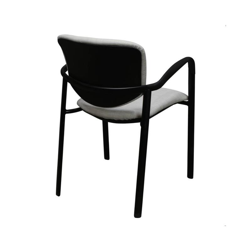 Improv Used Vinyl Stack Chair, Light Gray - Thumbnail 2