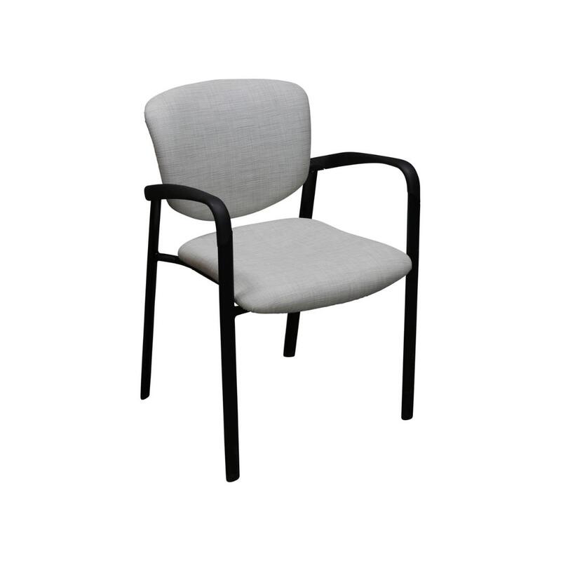 Improv Used Vinyl Stack Chair, Light Gray - Image 1