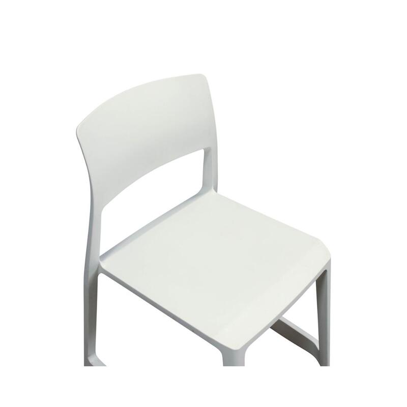 Tip Ton Used Stack Chair, White - Thumbnail 3