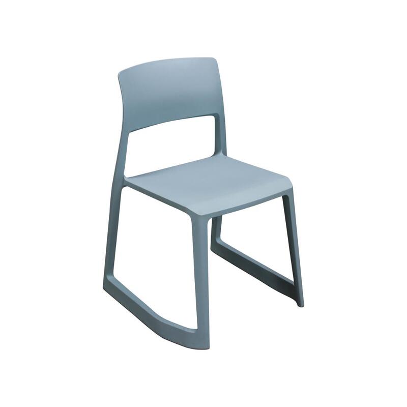 Tip Ton Used Stack Chair, Light Blue - Image 1