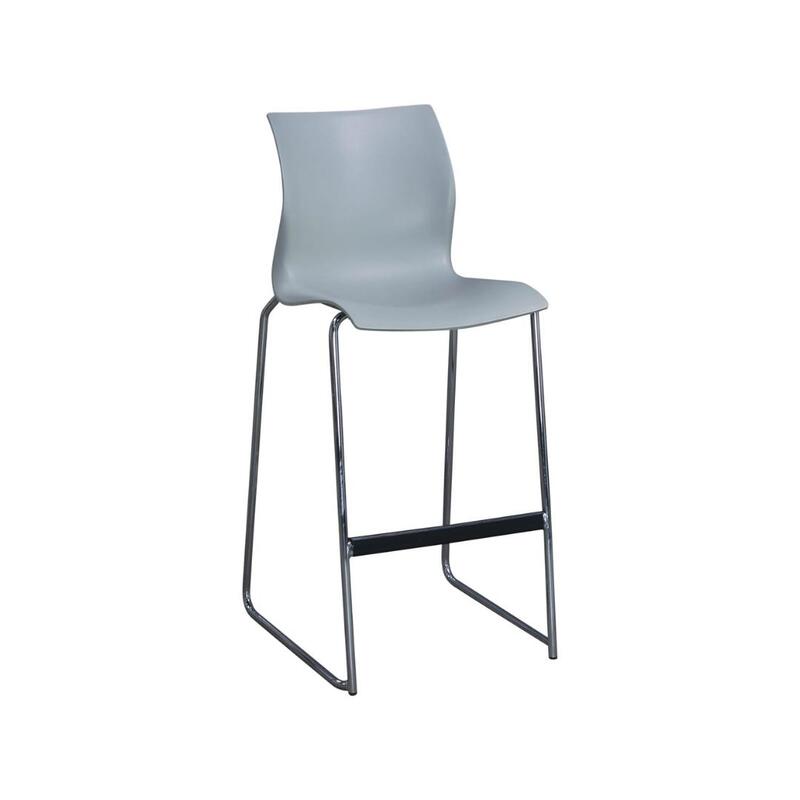 Nami Used Stool, Light Gray - Image 1