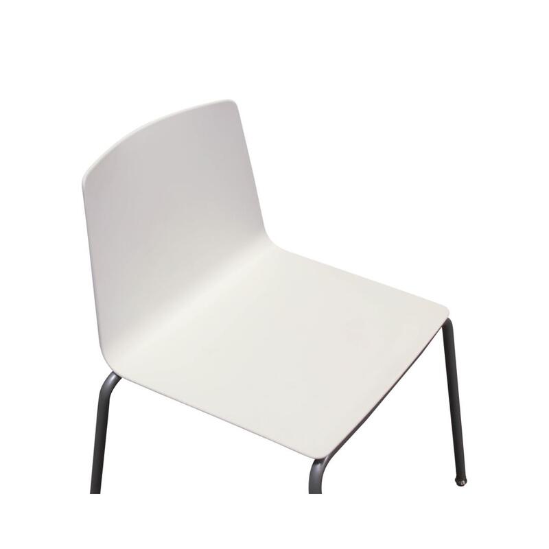 Vicinity Used Stack Chair, White - Thumbnail 3