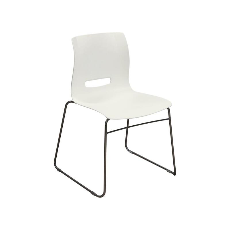 Casper Used Stack Chair, White - Image 1