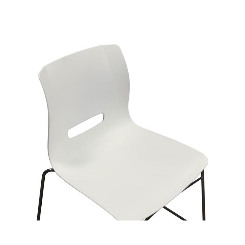 Casper Used Stack Chair, White - Thumbnail 4