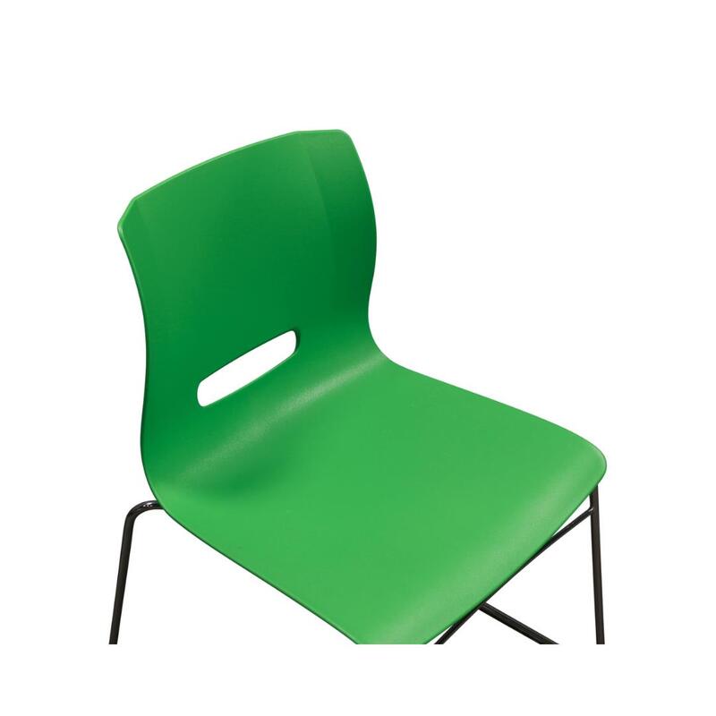 Casper Used Stack Chair, Green - Thumbnail 3