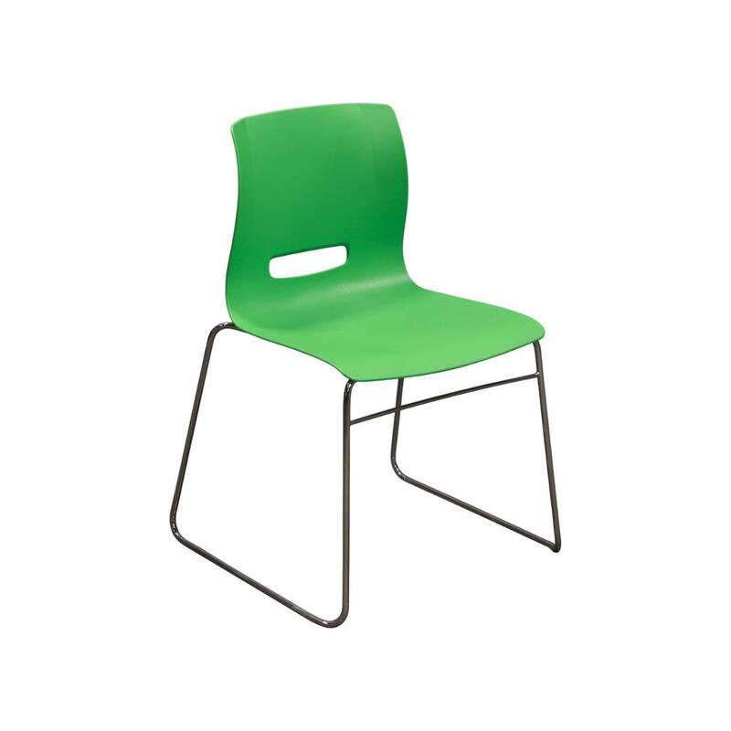 Casper Used Stack Chair, Green - Image 1