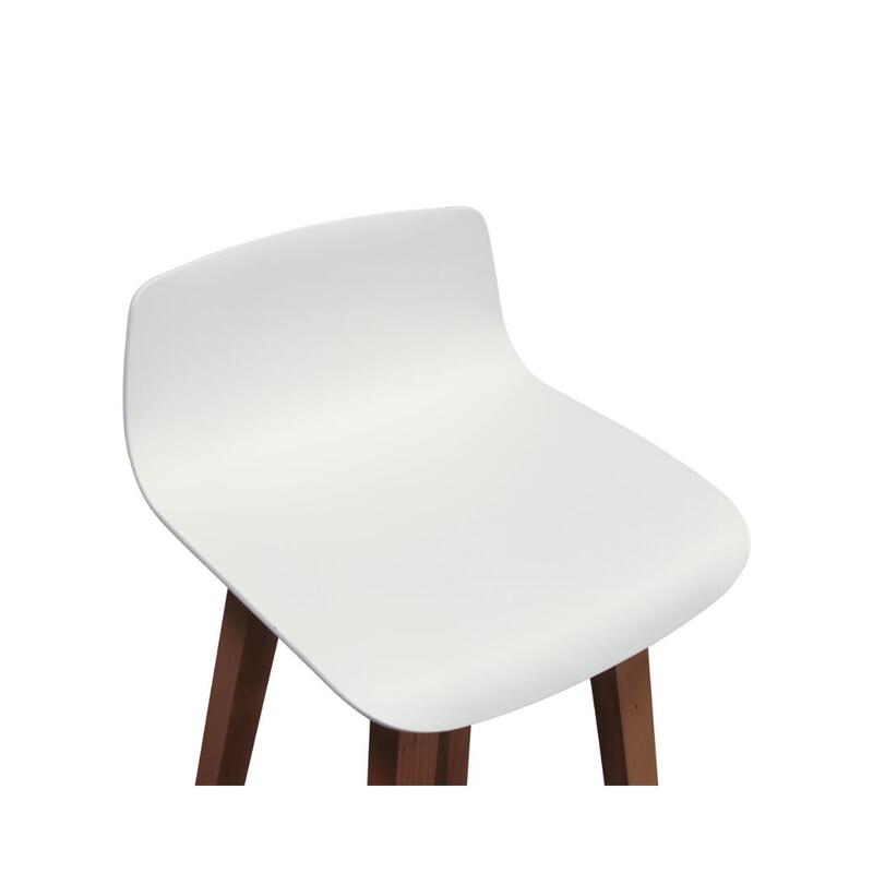 Used Natural Wood Base Stool, White - Thumbnail 3