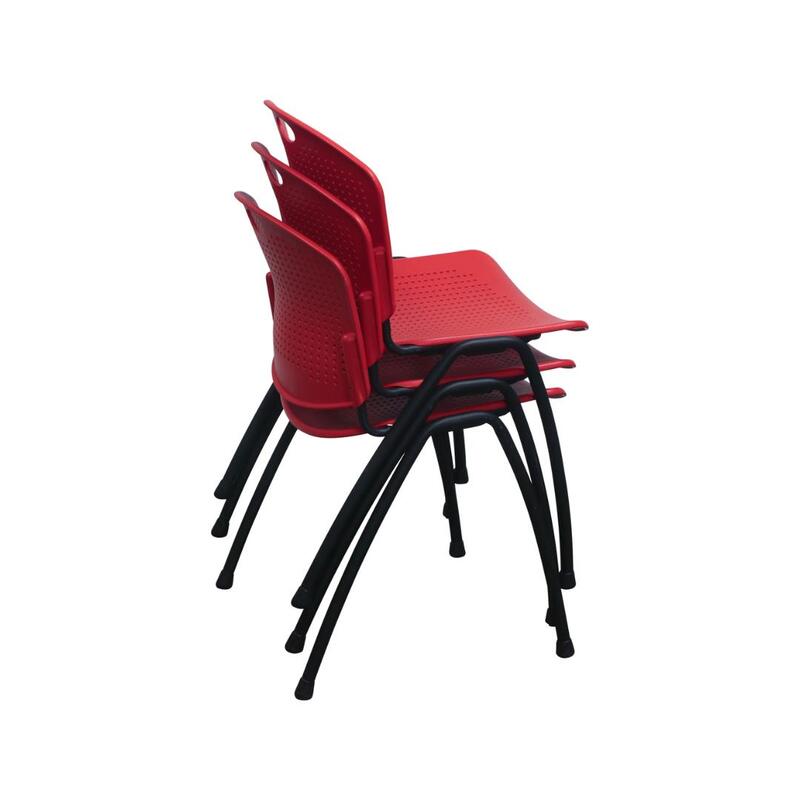 SitOnIt Anytime Used Guest Stack Chair, Red - Thumbnail 3