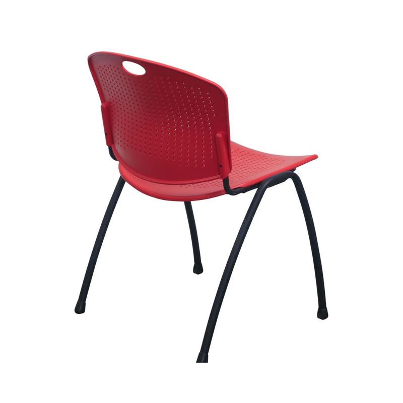SitOnIt Anytime Used Guest Stack Chair, Red - Thumbnail 2