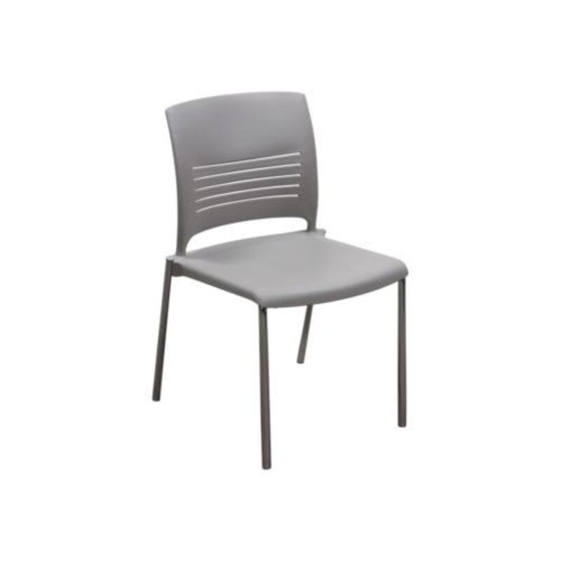 KI Strive Used Stack Chair, Light Gray - Image 1