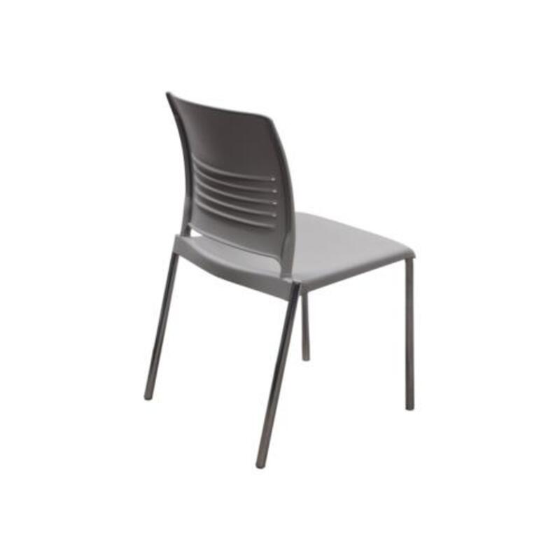 KI Strive Used Stack Chair, Light Gray - Thumbnail 2