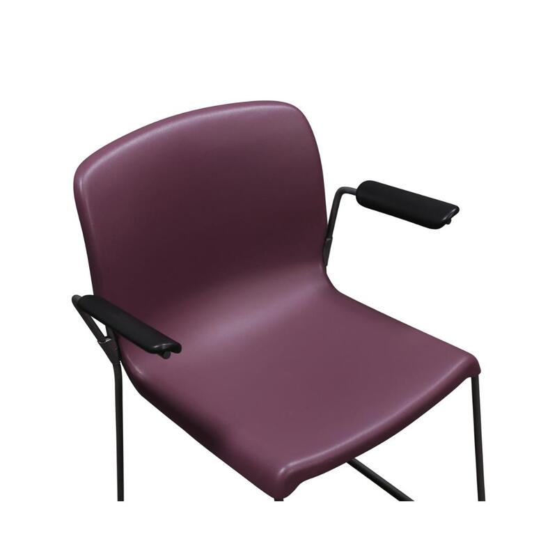 Used Stack Chair, Purple Plum - Thumbnail 3