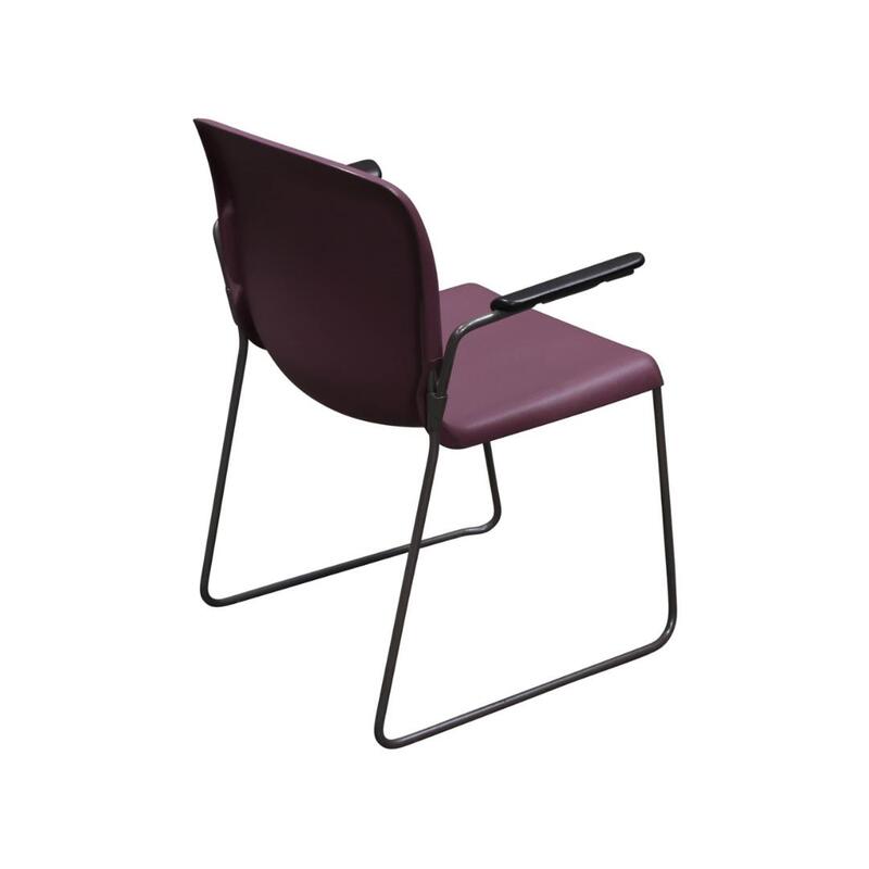 Used Stack Chair, Purple Plum - Thumbnail 2