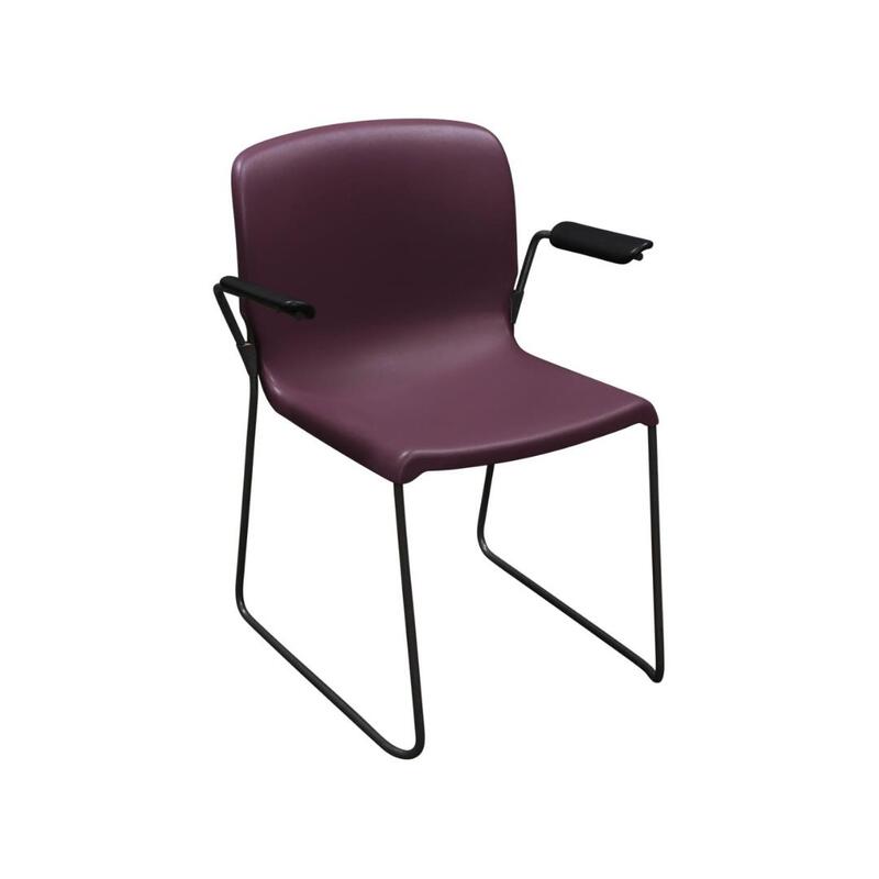 Used Stack Chair, Purple Plum - Image 1