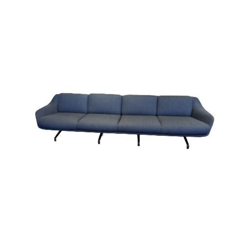 Herman Miller Striad Used 4 Seater Lounge Sofa, Blue - Image 1