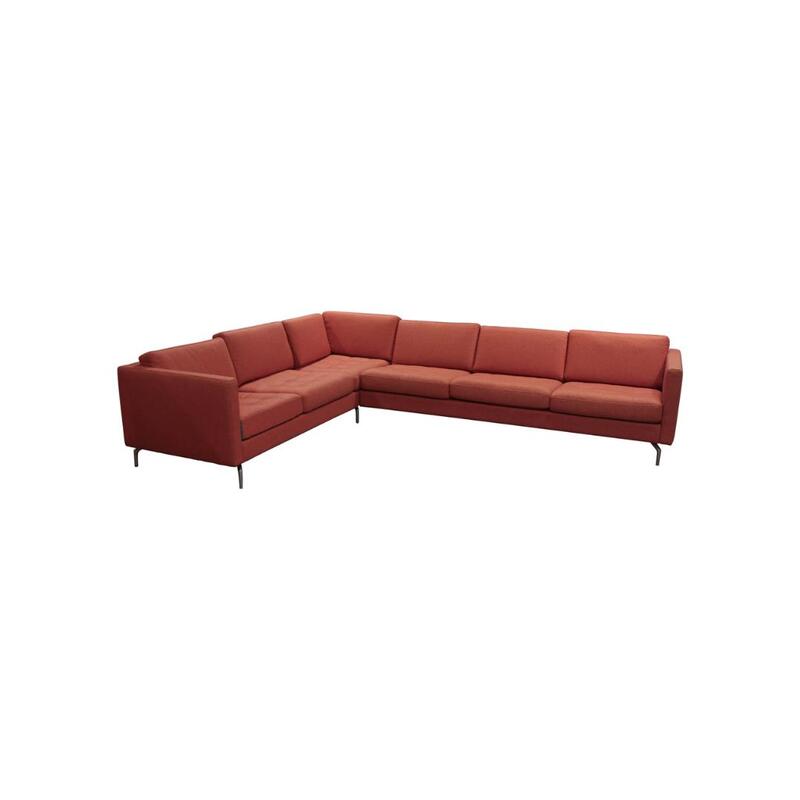 BO Concept Used Large L-Shaped Sofa, Orange - Image 1