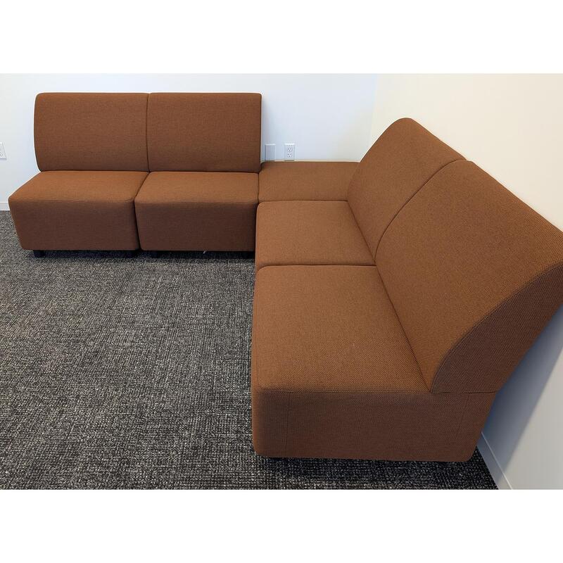 Herman Miller Plex Used 5 Piece Modular Lounge Set, Rust - Thumbnail 4