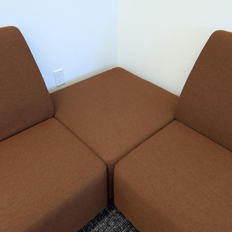 Herman Miller Plex Used 5 Piece Modular Lounge Set, Rust - Thumbnail 5