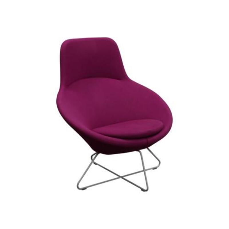 Allermuir Conic Used High Back Guest Chair, Magenta - Image 1