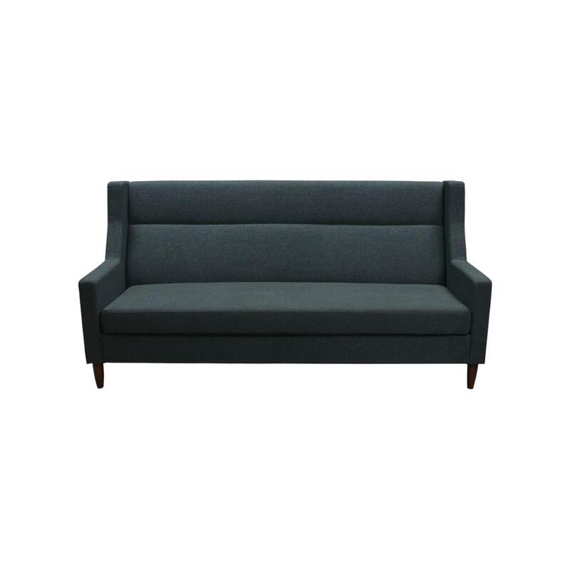 Used High Back Sofa, Dark Gray - Image 1