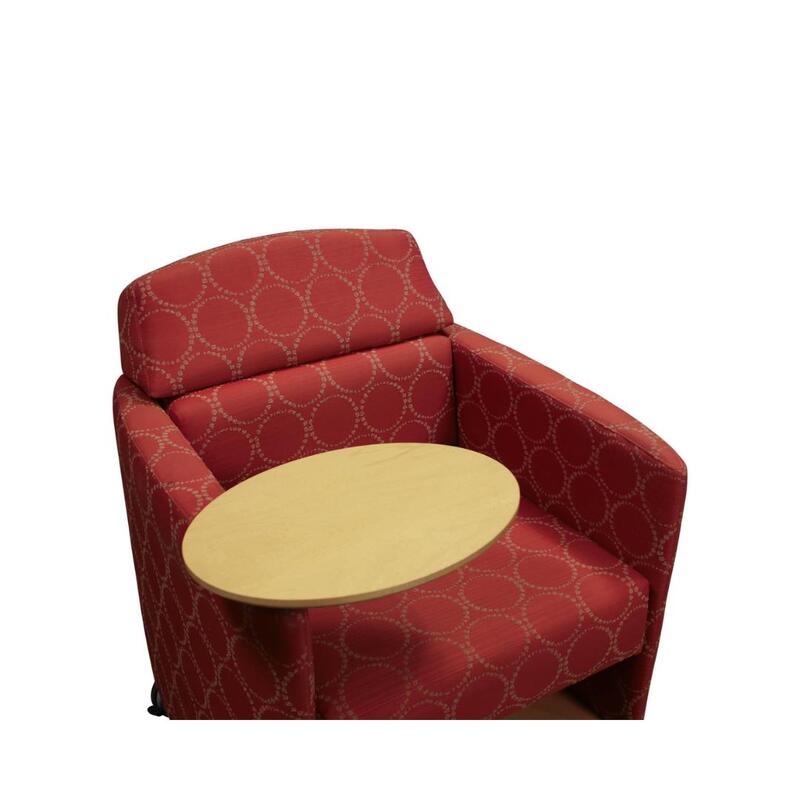 Used Mobile Maple Tablet Chair, Orange - Thumbnail 2