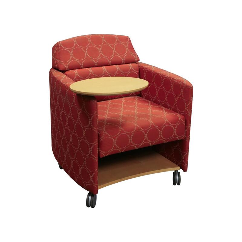 Used Mobile Maple Tablet Chair, Orange - Image 1