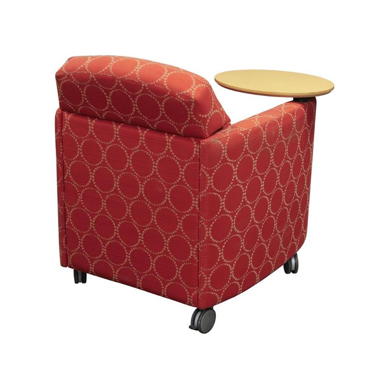 Used Mobile Maple Tablet Chair, Orange - Thumbnail 3
