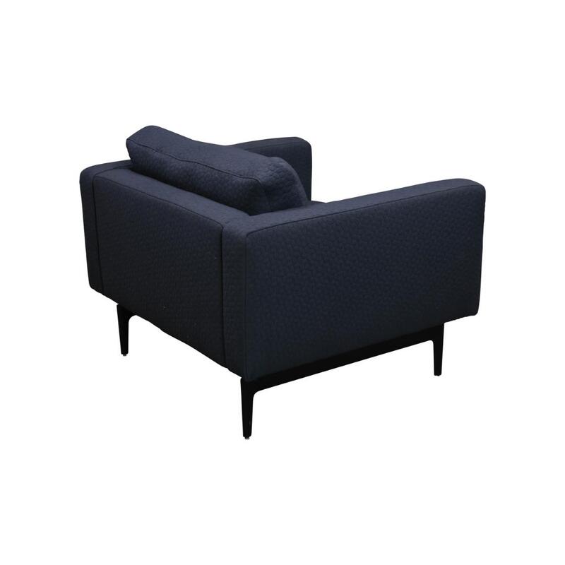 Relaxed Used Club Chair, Blue Dot Pattern - Thumbnail 2