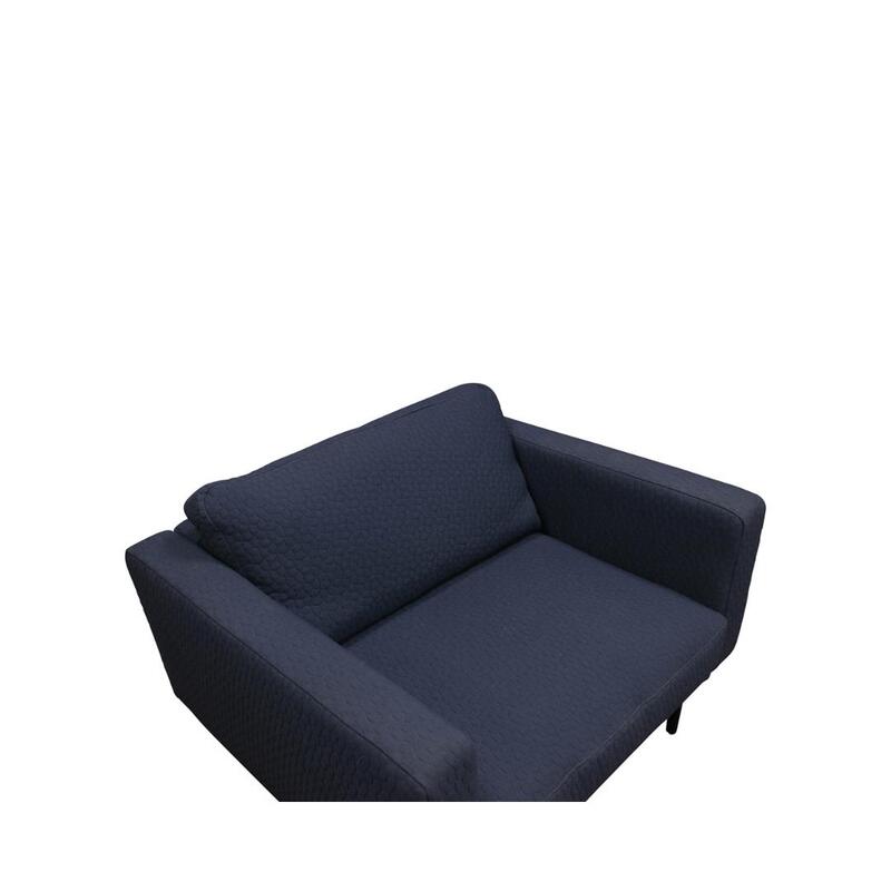 Relaxed Used Club Chair, Blue Dot Pattern - Thumbnail 3