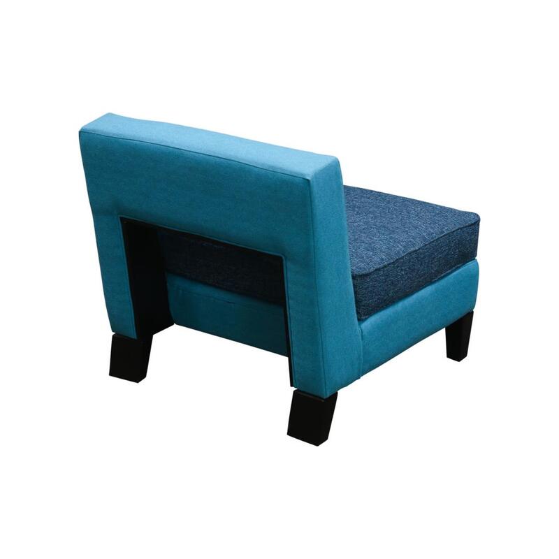 Used Mid Century Modern Guest Chair, Splash and Bluebird - Thumbnail 3