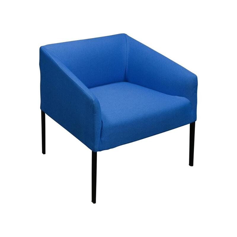 Saari Used Wider Sofa Chair, Blue - Image 1