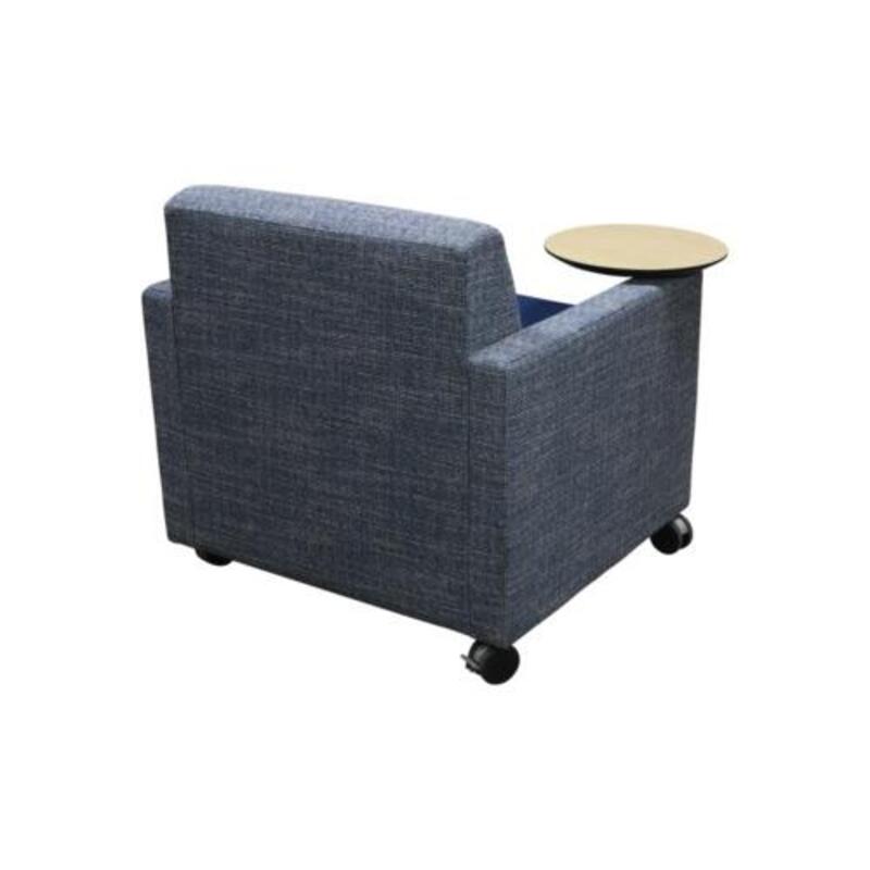 Steelcase Coalese Coupe Grande Used Mobile Tablet Guest Chair, Blue - Thumbnail 2