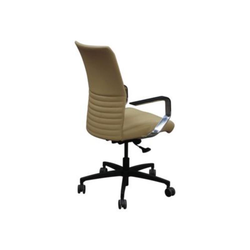 Via Used PU Leather Conference Chair, Creamy Taupe - Thumbnail 2