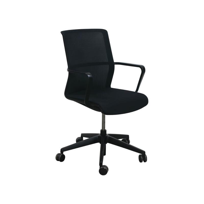 Senator CR2 Used Mesh Back Conference Chair, Black - Image 1