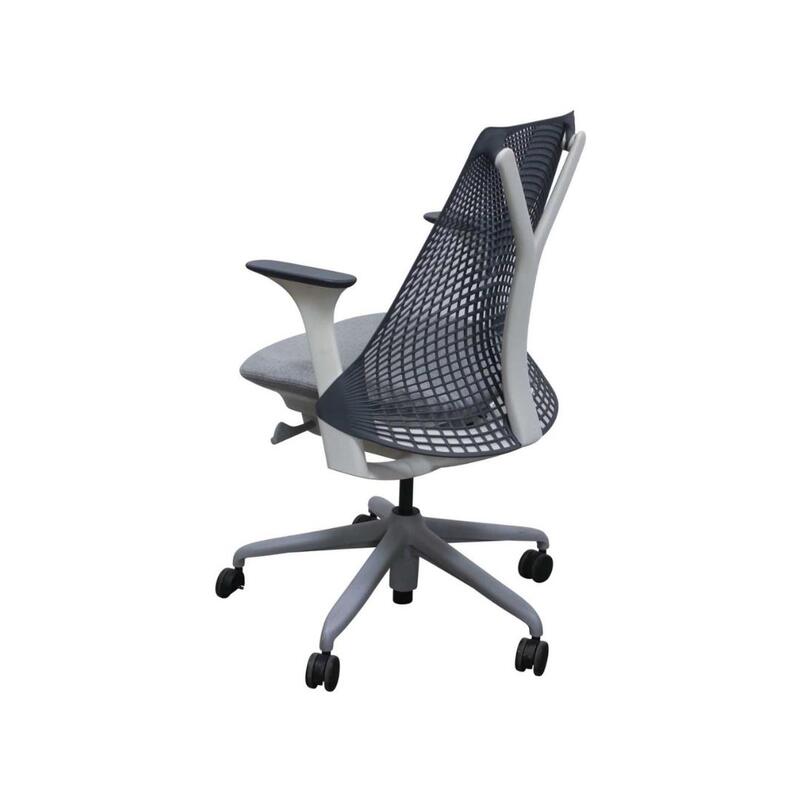 Sayl Used Dark Gray Back Conference Chair, Light Gray Seat - Thumbnail 3
