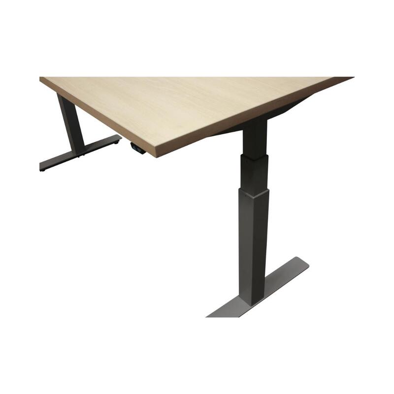 Used 30×70 In Adjustable Height Table Desk, Light Oak - Thumbnail 3