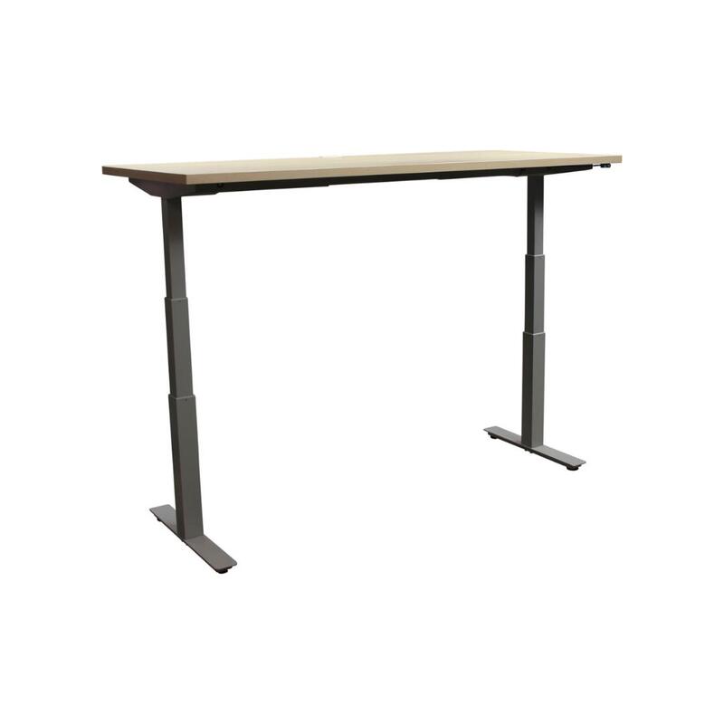 Used 30×70 In Adjustable Height Table Desk, Light Oak - Thumbnail 2