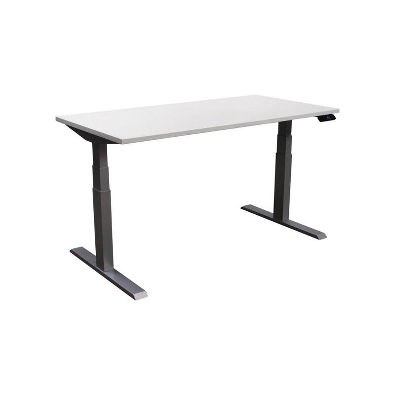 Adjustable Height Used 29×58 Electric Sit Stand Desk, White - Thumbnail 2