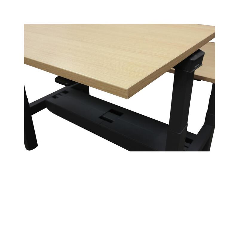 Used Adjustable Height Double Desk for 2, Maple - Thumbnail 6