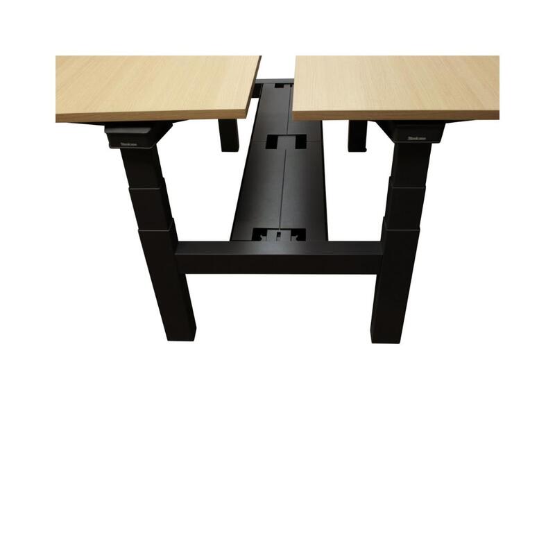 Used Adjustable Height Double Desk for 2, Maple - Thumbnail 3