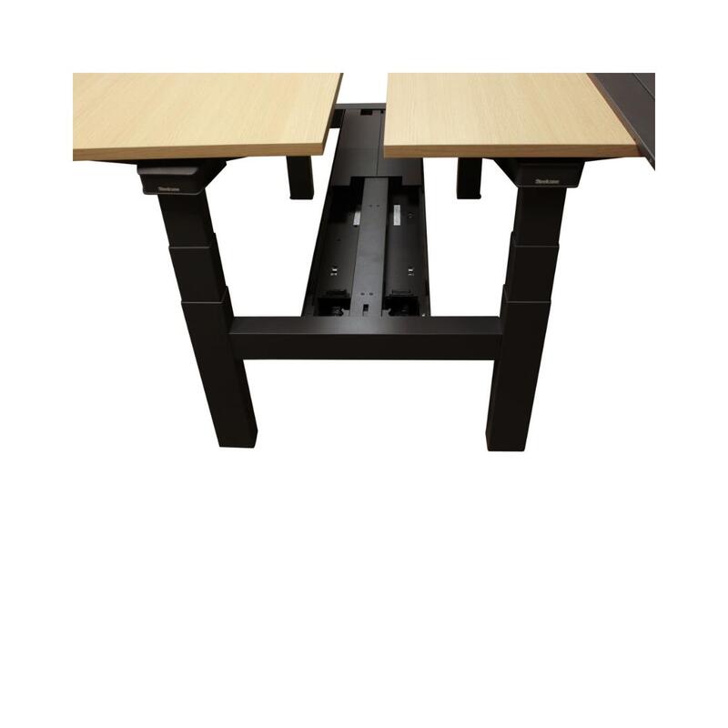 Used Adjustable Height Double Desk for 2, Maple - Thumbnail 4