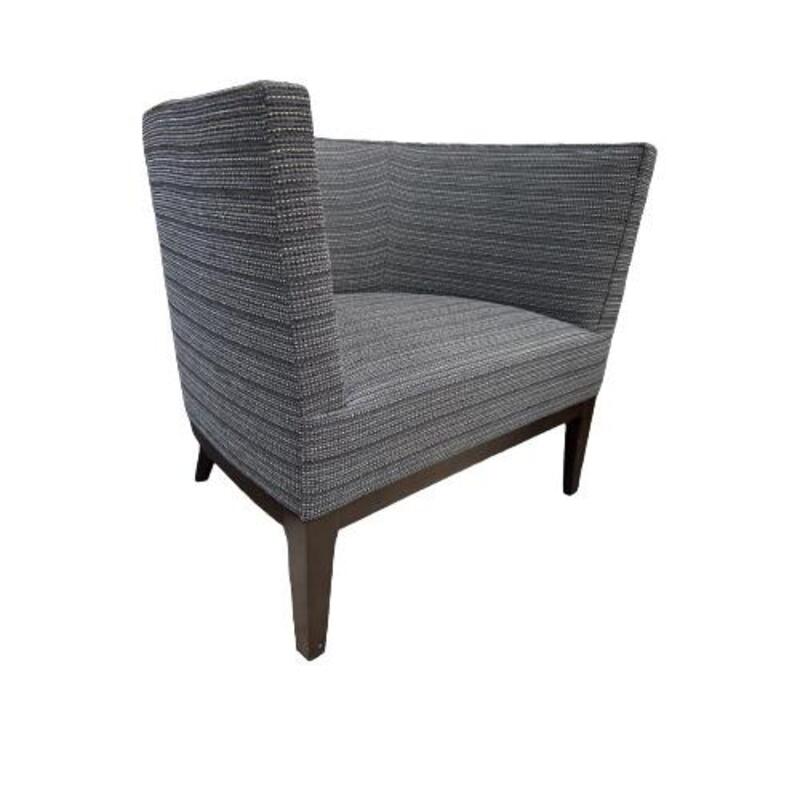 HBF Charlotte Lounge Chair (Navy Multi Stripe Pattern) - Image 1