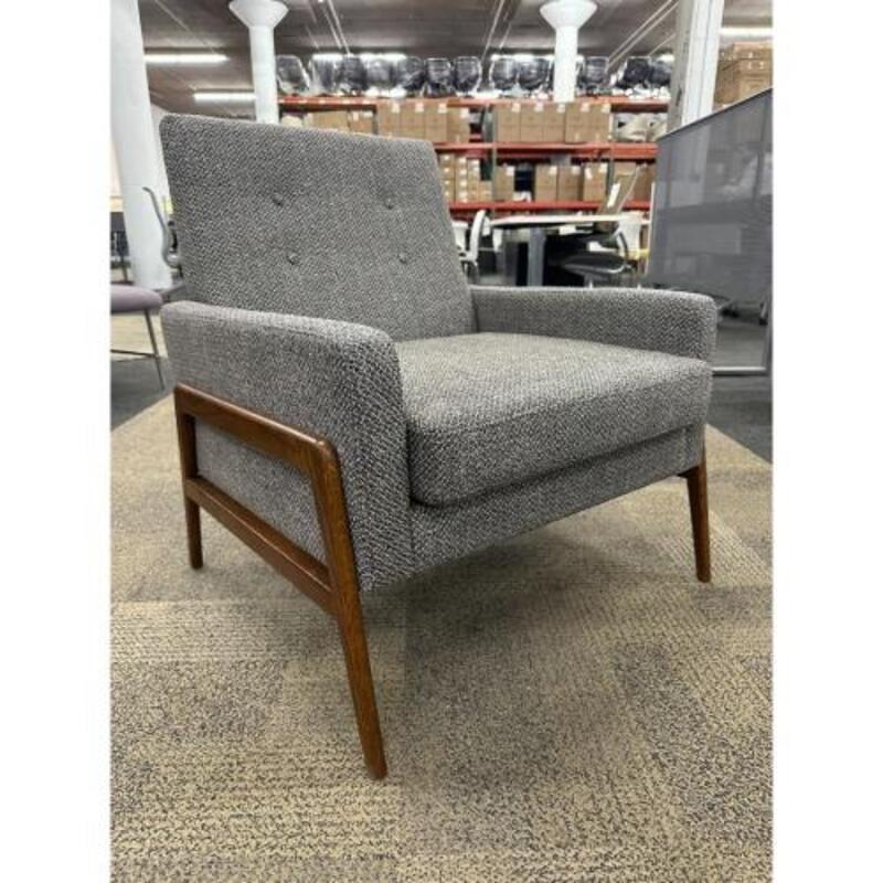 West Elm Henley Chair (Grey/Walnut) - Thumbnail 2
