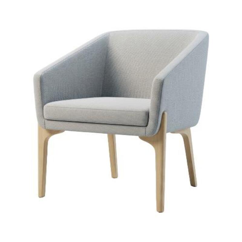 Carolina Elani Armchair an OFS Company (Gray/Maple) - Image 1