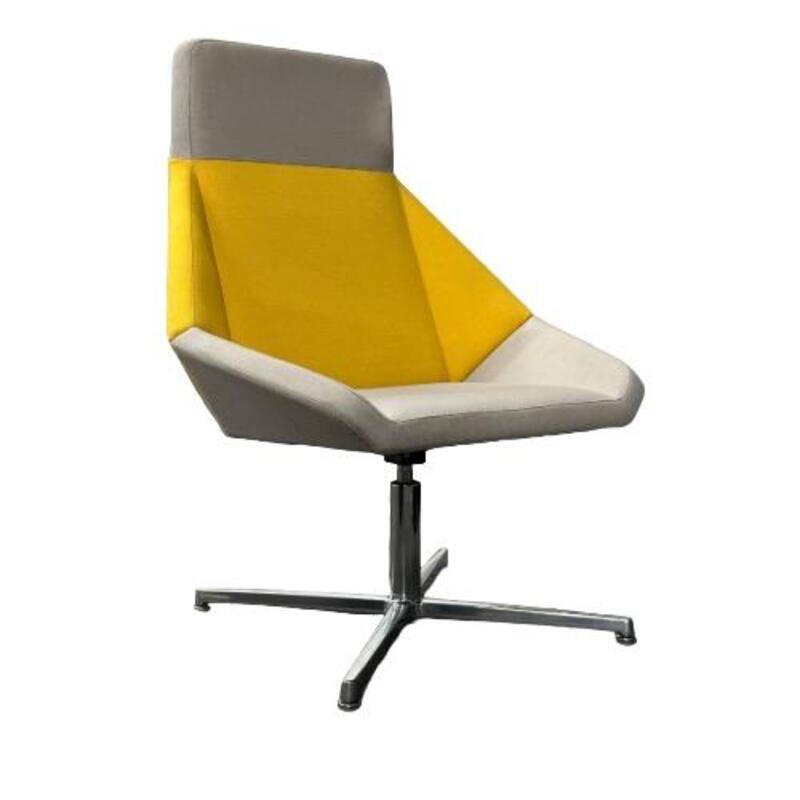 Arcadia Nios High Back Lounge Chair (Yellow/Grey) - Image 1