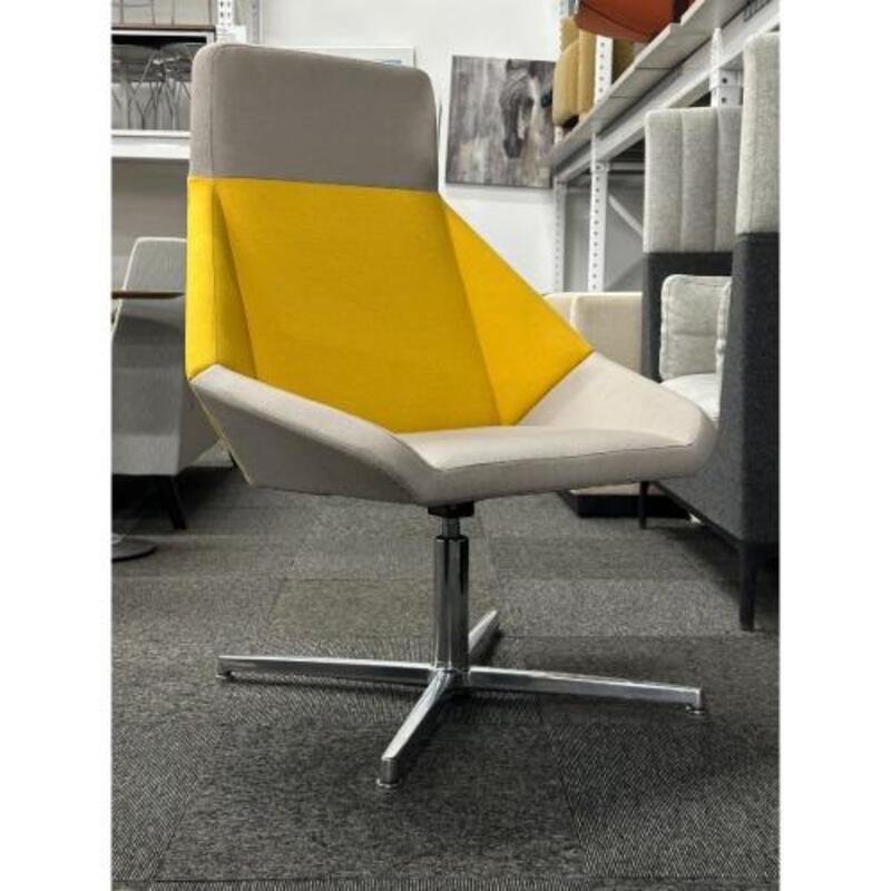 Arcadia Nios High Back Lounge Chair (Yellow/Grey) - Thumbnail 2