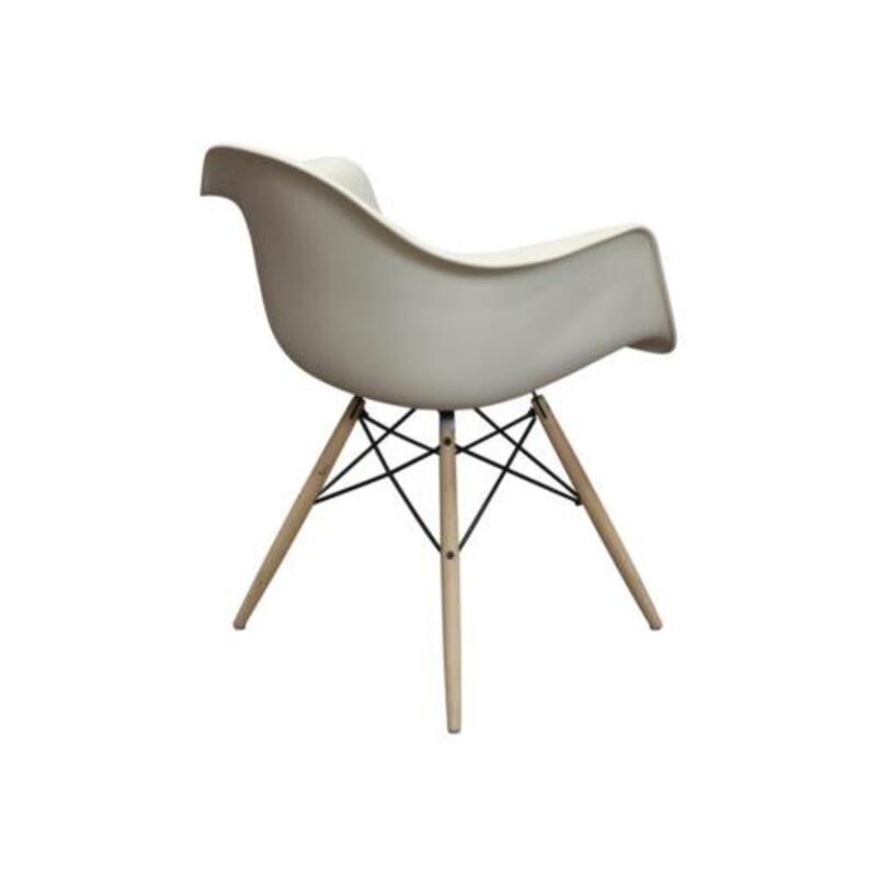 Herman Miller Eames Used Molded Armchair, White and Blue - Thumbnail 2