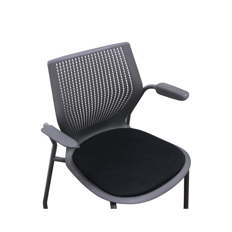 Used MultiGeneration Mobile Stack Chair, Gray and Black - Thumbnail 3