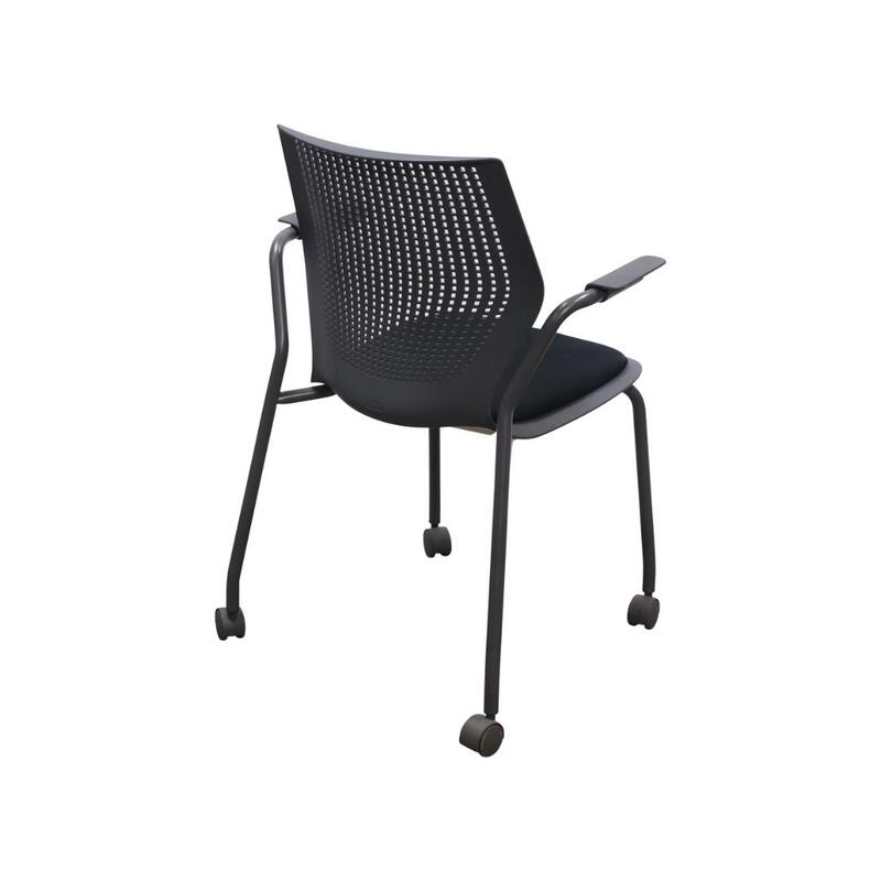 Used MultiGeneration Mobile Stack Chair, Gray and Black - Thumbnail 2