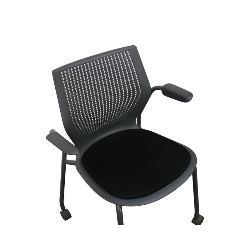 Used MultiGeneration Mobile Stack Chair, Black and Gray - Thumbnail 3